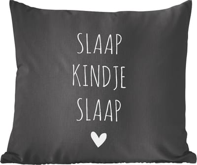 Sierkussens - Kussentjes Woonkamer - 60x60 cm - Quotes - Slaap kindje slaap - Spreuken
