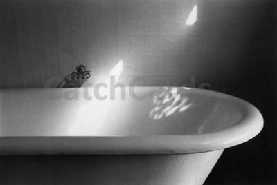 Eva Rubinstein - Bathtub - Vintage dubbele kaarten - Zwart-wit - Set van 10 kaarten met eco-katoen enveloppen
