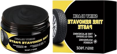 Banden polijstpasta - Wiel conditioner - Voertuig onderhoud - UV bescherming - 50 g - Zwart