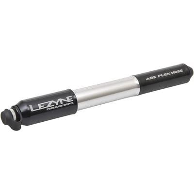 Lezyne Pressure Drive - Handpomp - Fietspomp - Tot 8.3 bar - ABS Flex Hose - Presta en Schrader ventielen - Aluminium - Maat S - Zwart