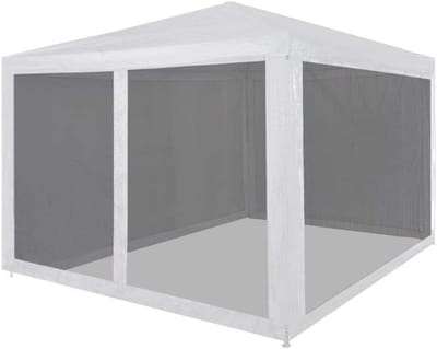 Partytent met zijwanden - Feest tent - Buitenfeest organiseren - Met 4 gaaswanden - 3x3 meter - Wit