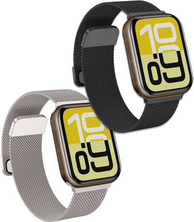 Bandje Geschikt voor Apple Watch 38/40/41 mm Bandje Milanees - Horlogebandje Geschikt voor Apple Watch 1-8 / SE (38/40/41 mm) Milanese Horlogeband Met Magneetsluiting - Zwart & Zilver