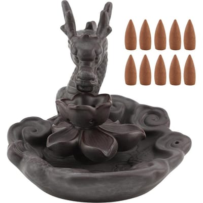 Keramische wierookhouder wierookvat rook terugstroom wierookbrander decor ornament gray