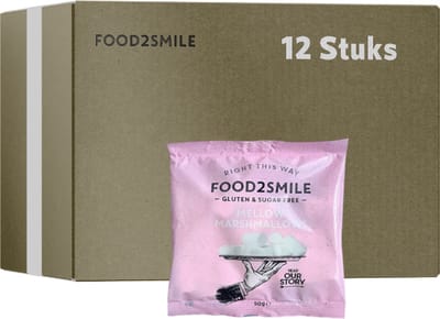 Food2Smile | Mellow Marshmallows | 12 stuks | 12 x 50 gram