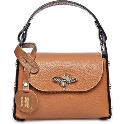 Anna Luchini Brown Rundleer Tas