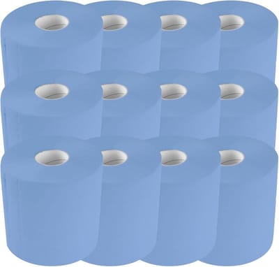 Papierrol Poetsdoeken - Absorberende Rol - Werkplaats Reinigen - Geperforeerde Vel - 6000 Vellen - Blauw