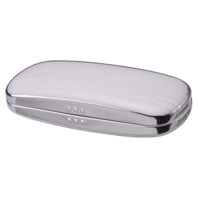 Brillenkoker - Metalen Brillenkoker - 16 X 3 X 7 Cm - Brillenkoker Hard Case - Harde Brillenkoker - Draagbare - Handige Opberger - Brillen Hoes - Brillendoos - Vrouwen En Kinderen - Geschikt Voor Middelgrote of Grote Glazen - Zilver
