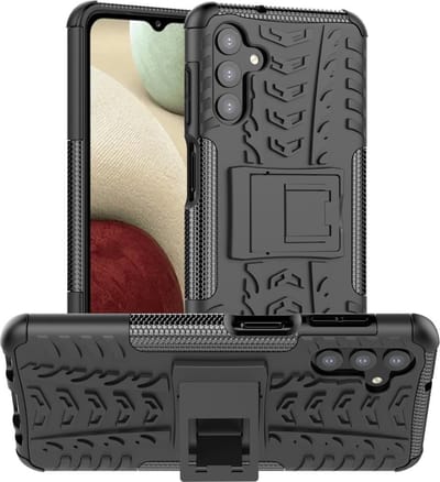 Coverup Hoesje - Geschikt voor Samsung Galaxy A13 5G / A04s Hoesje - Coverup Rugged Kickstand Back Cover - Zwart