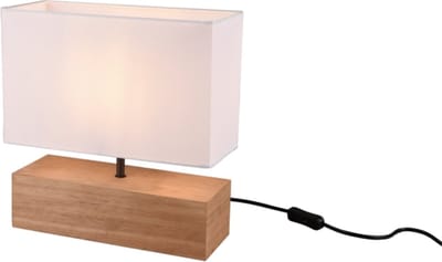 REALITY WOODY - Tafellamp - Natuurlijk - excl. 1x E27 4,9 W - Snoerschakelaar