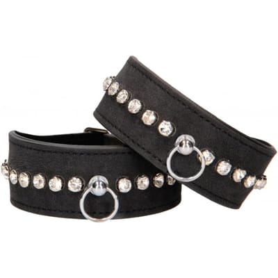 Shots - Ouch! Handboeien met Diamanten black