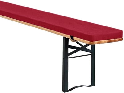 Bank Kussen - Stoelkussen Buiten - Comfortabel Zitten - Afneembare Hoes - 110x25x3cm - Wijnrood