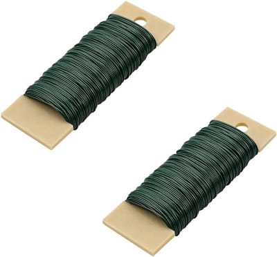 Bloemen Draad - Ambachtsdraad Krans - Bloemstukken Maken - Flexibel Niet Breekbaar - 2x 35 Meter - Groen