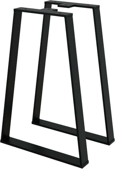 Set van 2 Zwarte Bankpoten Staal - B {}; 40 cm - DIY Onderstel voor Tuinbank of Zitmeubel