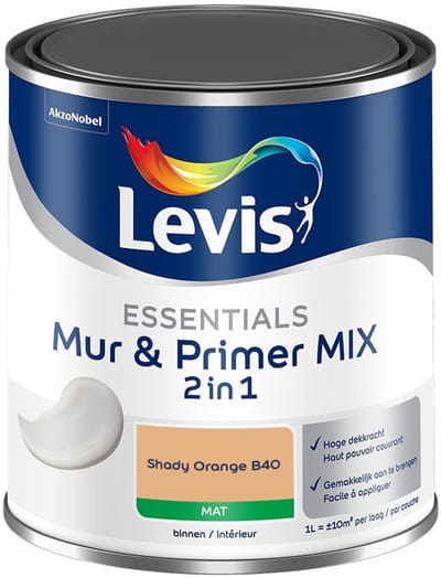 Levis - Essentials Mur & Primer Mix - Shady Orange B40 - Mengverf - 1 L