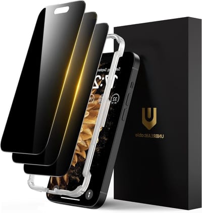 Privacy Screen Protector voor iPhone 15 Plus - Schokbestendig, 9H Hardheid, Eenvoudige Installatie - 3 Stuks met Anti-Spionage Functie