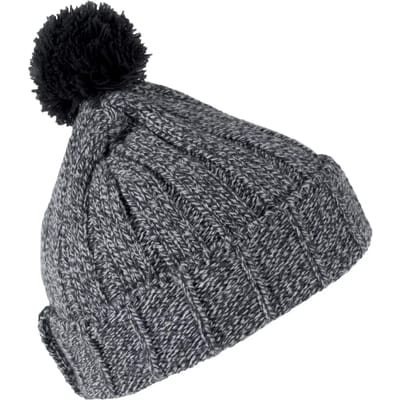 K-up Pomponmuts met omslag KP519 - Grey Melange / Dark Grey - One size