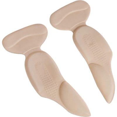Huidskleur Drie in één PU Hoge hakken schoenkussen (hiel Anti-wrijving   hiel schok   voetboog s beige