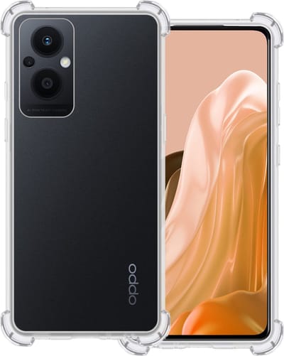 Hoesje Geschikt voor OPPO Reno 8 Lite - Sterk & Shockproof - Siliconen Case - Back Cover - Telefoon Hoes Shock Proof - Transparant