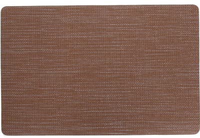Cosy & Trendy tafel Placemat - rechthoekig - vinyl bruin - 29 x 44 cm - Tafel dekken
