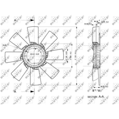 Ventilatorwiel, motorkoeling NRF 49839