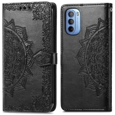 imoshion Hoesje - Geschikt voor Motorola Moto G14 - Mandala Bookcase - Zwart