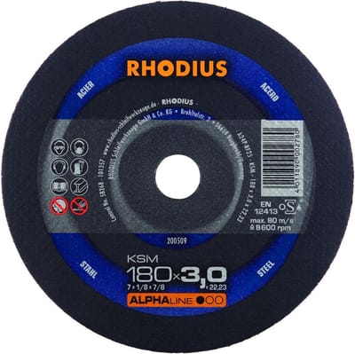 Rhodius Ksmft 200509 Doorslijpschijf Recht 180 Mm 22.23 Mm 1 Stuks