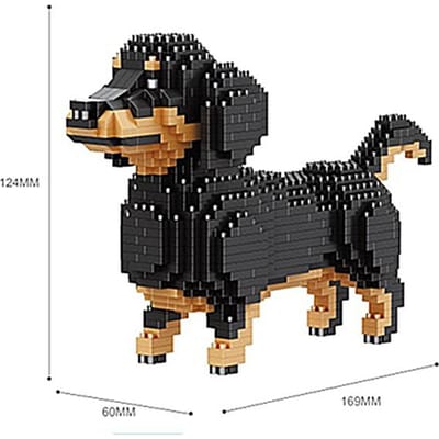 Gesimuleerde Hond Huisdier Assemblage Speelgoed Creatieve DIY Bouwstenen Kindgericht Leren Begeleidende Cadeaus Volwassen Stressverlichtende Spelletjes No box