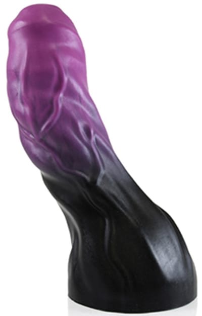 Hellhound horus dildo - zwart - paars - medium