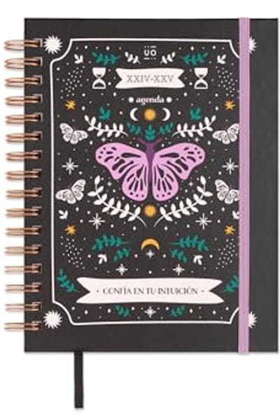 Schoolagenda 2024-2025 met Dagoverzicht en Stickers - Zwart Hardcover