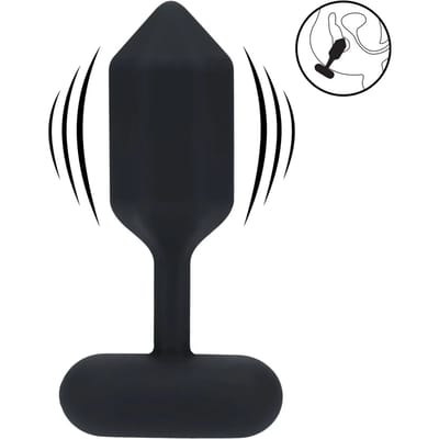 Levelz - Hexagonal Vibrating Silicone Anal Plug - Large