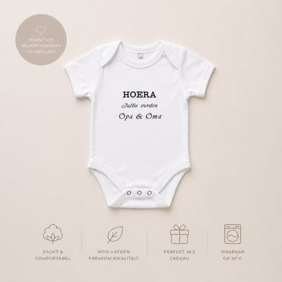 zwangerschap aankondiging - grappige cadeaus - romper - leuke cadeautjes - mama cadeau - cadeau mama - baby meisje - baby romper - cadeau voor mama - rompertjes - Baby Rompertje met tekst 2026 - Jullie worden opa en oma - papa cadeau - zwangerschap
