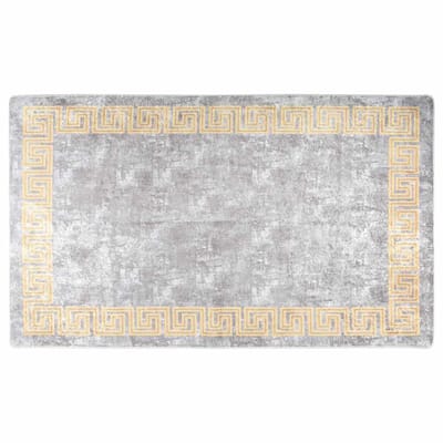 vidaXL - Vloerkleed - wasbaar - 120x180 - cm - grijs