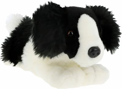 Keel Toys Knuffeldier Puppy Border Collie hond - zachte pluche stof - premium knuffels - 25 cm - honden knuffel huisdieren