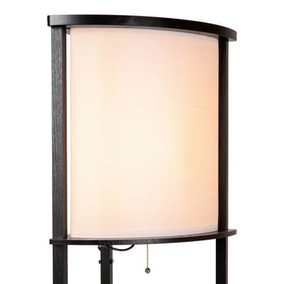 Lucide Vloerlamp Menno, zwart, katoen, 162,3 cm, E27