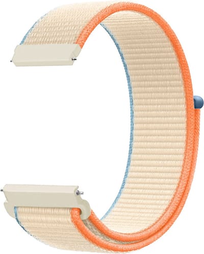 Stravo 20mm Nylon klittenbandje Smartwatchbandje - Horlogebandje geschikt voor Samsung Galaxy Watch 7 / 6 / 5 / Pro / 4 / 3 / Active 2 - Garmin Approach / Forerunner / Venu 2 Plus / SQ / Vivomove - Polar Ignite / Unite / Huawei - Kleuren 10#