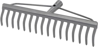 Metalen kam 410mm met 16 tanden voor bladeren en grind