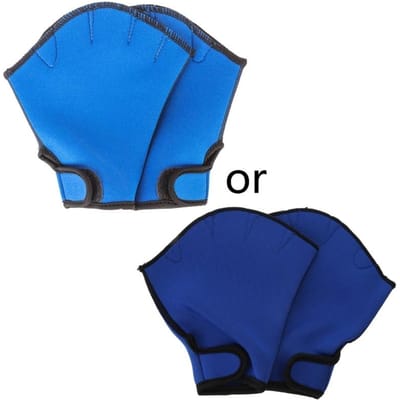 Lot de 2 gants aquatiques palmés pour la natation, gants de pagaie résistants à l'eau sans doigts L
