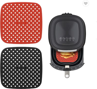 Bakmat Airfryer - Herbruikbaar – Bakpapier Airfryer - Anti Aanbakmat - vierkant - Airfryer mat - Grilmat - Luchtfriteuse - Airfryer Accessoires - Perspicuas mat