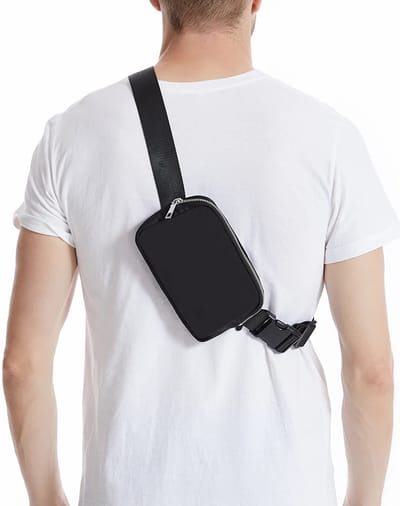 Without Lemon - Unisex - Heup/Crossbody Tas - Festival - Outdoor - Reizen - Compact & Praktisch - Waterafstotend - Zwart