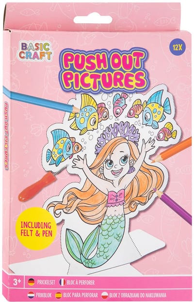Basic Craft PushOut Prikkaart Dieren
