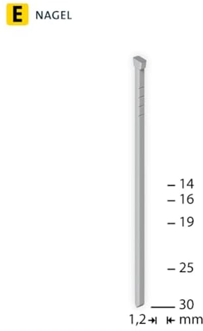 19 mm spijkers type J/19 - 2600 stuks voor bevestiging van sierlijsten en hoeklijsten