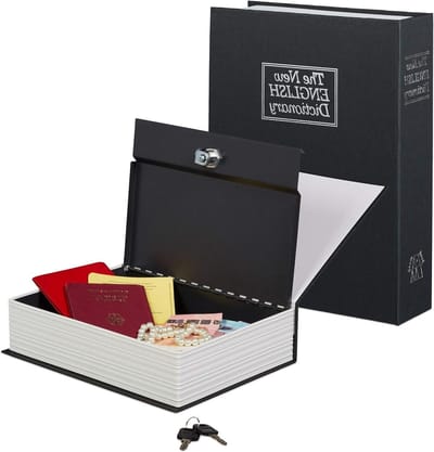 Verborgen Boek Kluis met Sleutel, Veiligheidsbox voor Geld, Sieraden en Waardevolle Spullen - Discreet en Handig voor Thuis of Op Reis