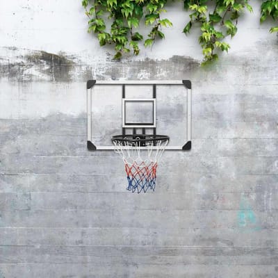 vidaXL - Basketbalbord - 90x60x2,5 - cm - polycarbonaat - transparant