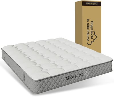 Pugsdrly 160x200 cm Orthopedisch matras koudschuim 7-zone pocketvering hardheid H3 (middelfijn) OEKO-TEX®-gecertificeerd 20 cm hoog 4 handgrepen vacuümverpakt