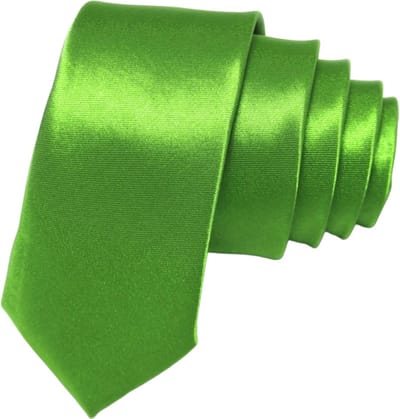 Fako Fashion - Skinny Stropdas - Smal - 5cm - Smalle Das - Effen - 145cm - Lichtgroen