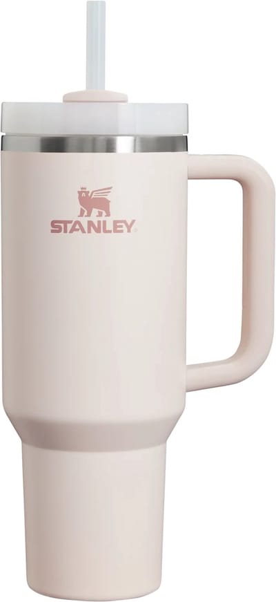 Stanley Quencher H2.0 Flowstate Tumbler - Rose Quartz - 1.2L - RVS - Stanley Cup met Rietje - Thermosbeker - Thermosfles - Beker - Drinkbeker - Drinkfles - Mug - Waterfles