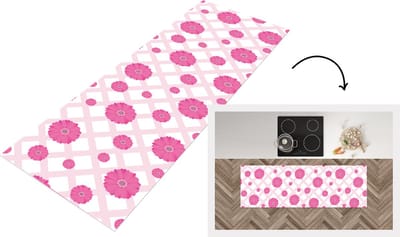 Keukenloper - Loper keuken - Bloemen - Patronen - Pastel - 150x50 cm - Keukenloper vinyl
