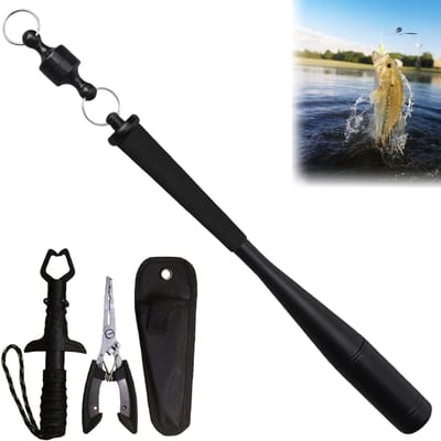 Visgereedschap Set - Visserij Accessoires - Vissen Hanteren - 3-Delig Inclusief Doder - Niet Gespecificeerd - Zwart