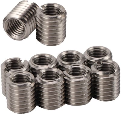 Dailygoods- Reductiemoer 10 Stuks - Buitendraad M10*1.5-M12*1.75 - Roestvrij Staal 303 - Schroefdraadinzet - Duurzaam - Corrosiebestendig - Schroefdraadinsert