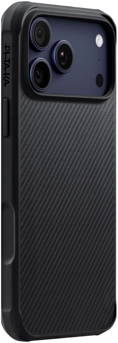 PITAKA Cairn - Hoesje Geschikt voor Apple iPhone 17 Pro - Compatibel met MagSafe - Aramidevezel 600D - MIL-STD-810H - Back Cover Zwart